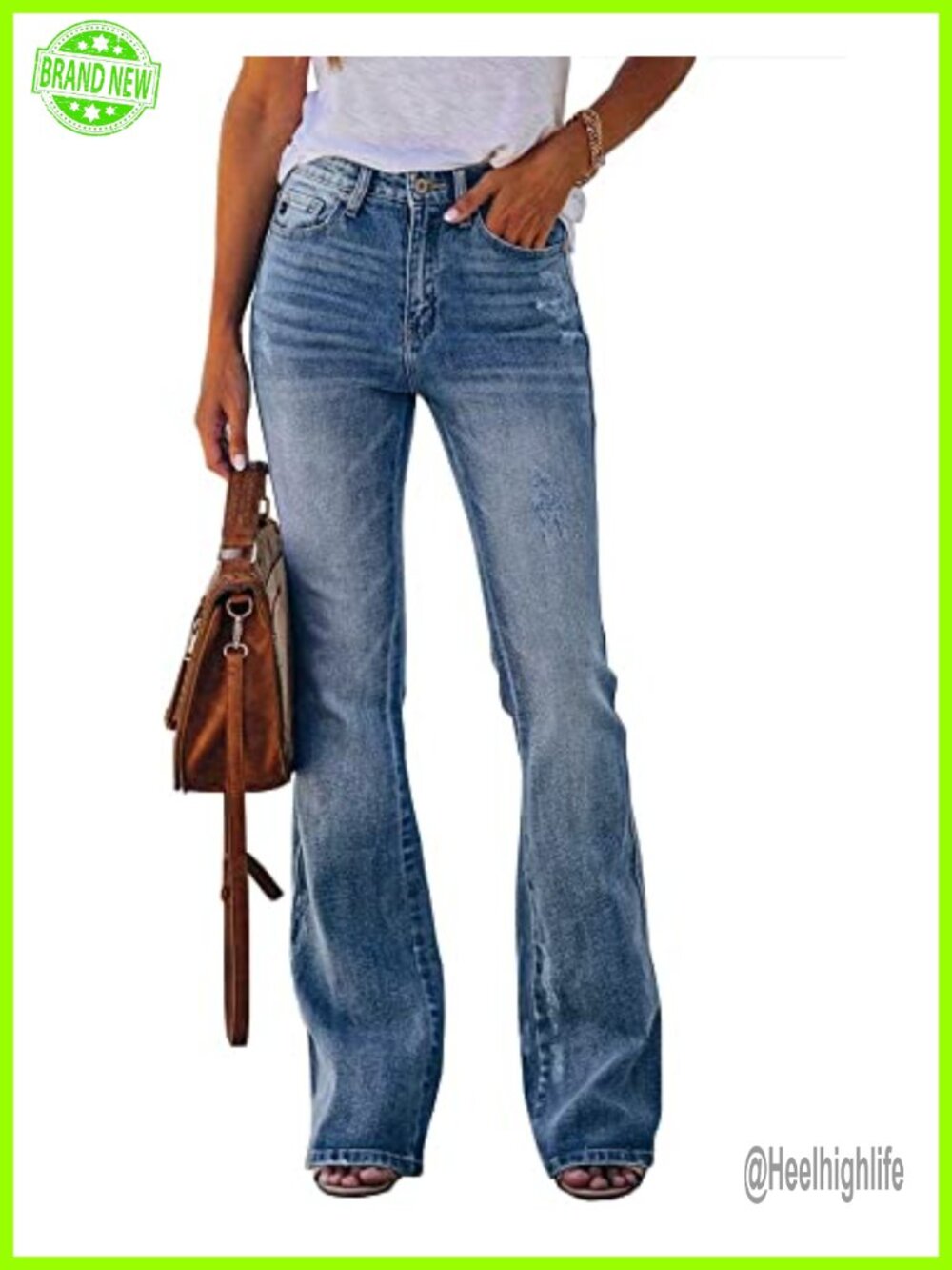 High Waisted Flare Stretch Boyfriend Bootcut Casual Denim Jeans